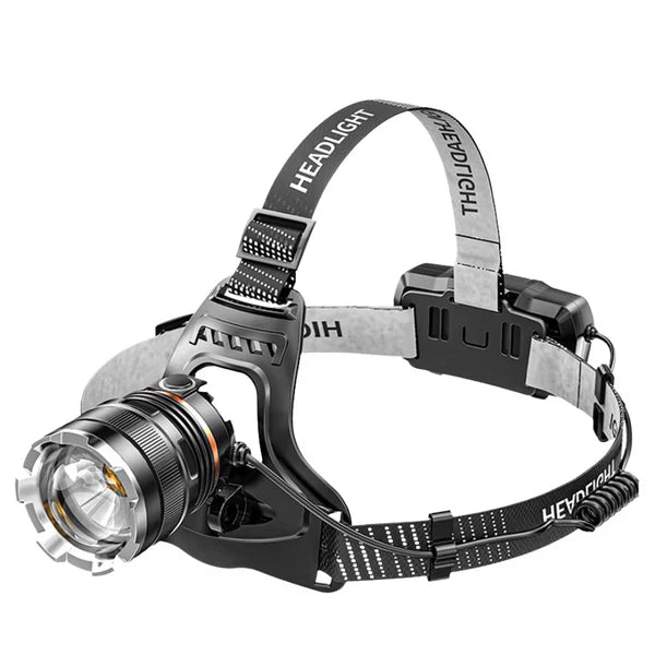 Lampe frontale ultra puissante avec zoom – rechargeable par USB